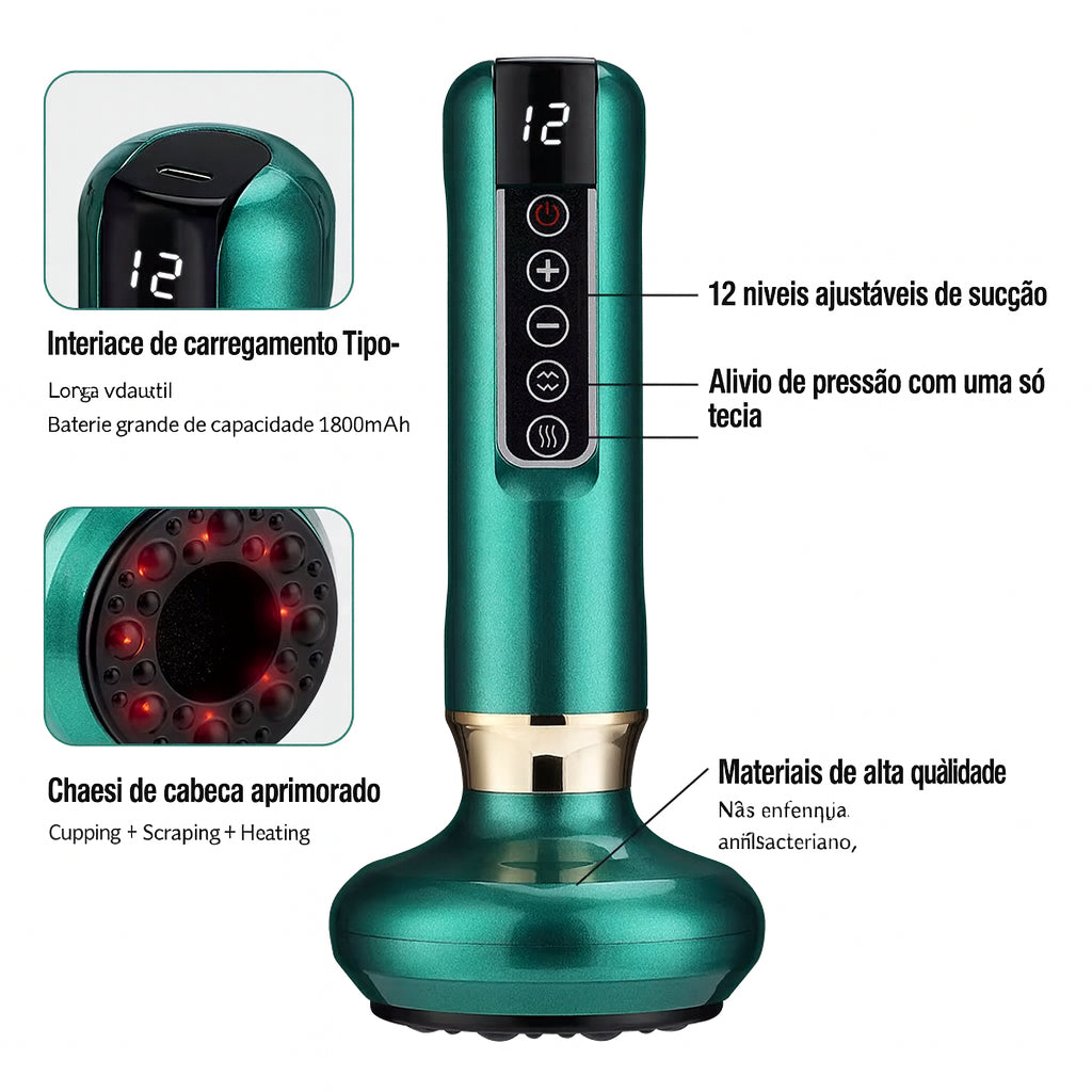 Massageador Anticelulite Pro + 2 Óleos  de brinde