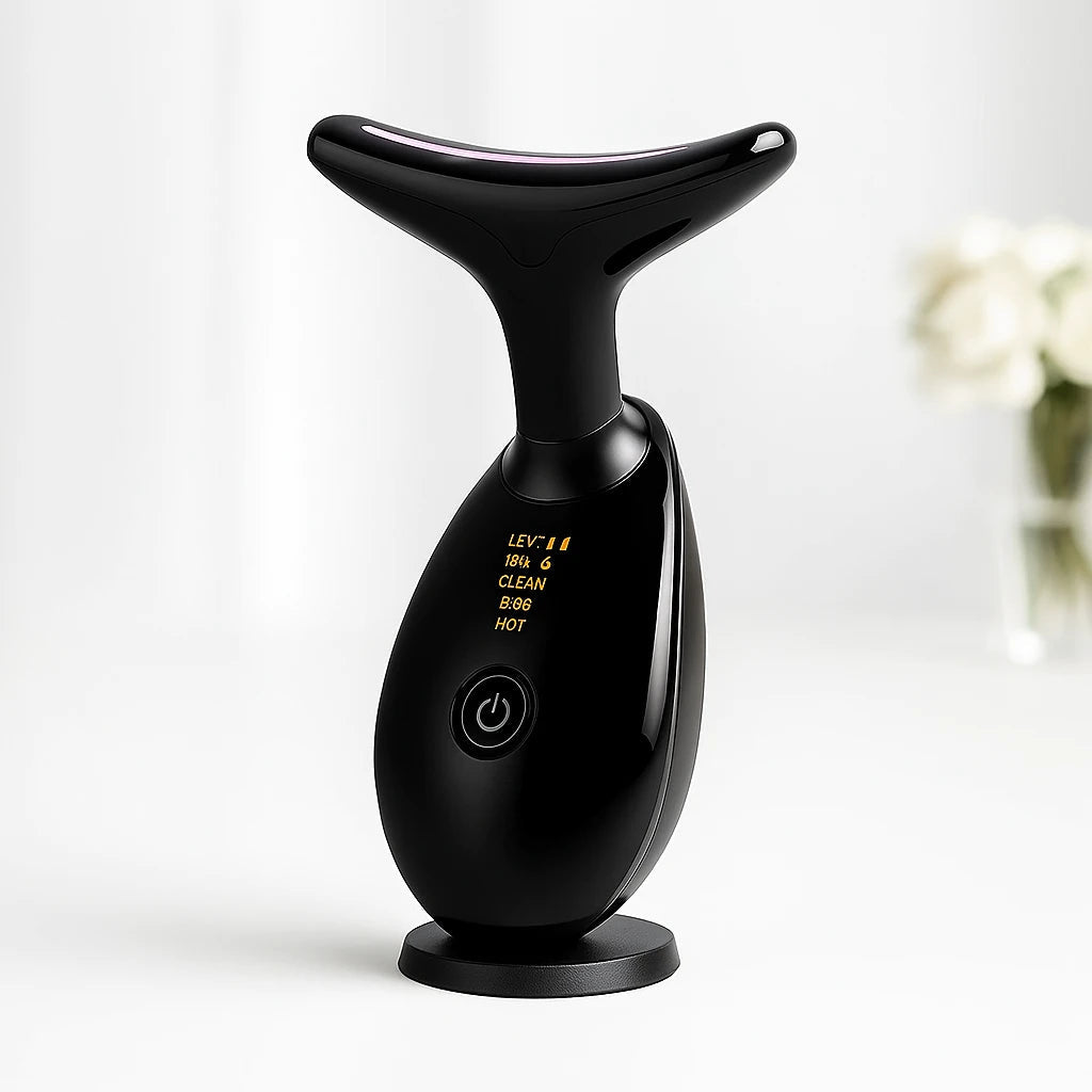 Massageador Rejuvenescedor LED para Rosto e Pescoço – FaceLift™