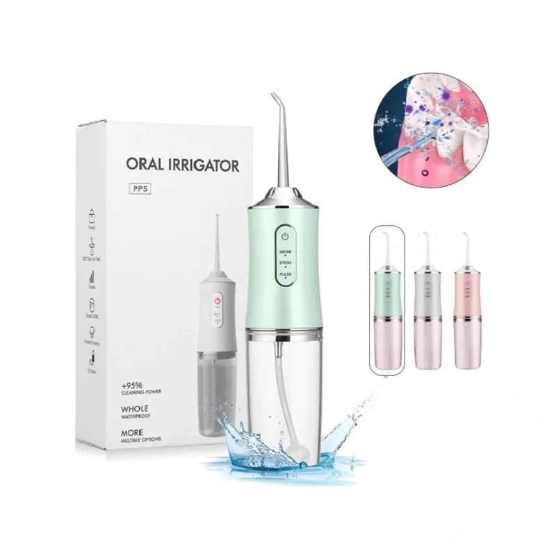 Irrigador Oral Portátil 3 em 1 - HydroSmile Pro