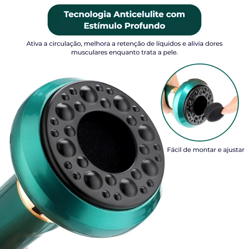 Massageador Anticelulite Pro + 2 Óleos  de brinde