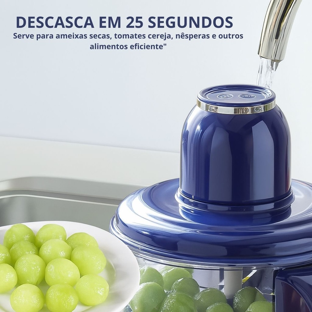 Descascador Elétrico de Alho e Frutas